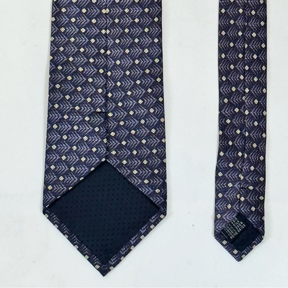 Trevisan Venezia Men’s Necktie with Multicolor Diamond Design 100% Silk